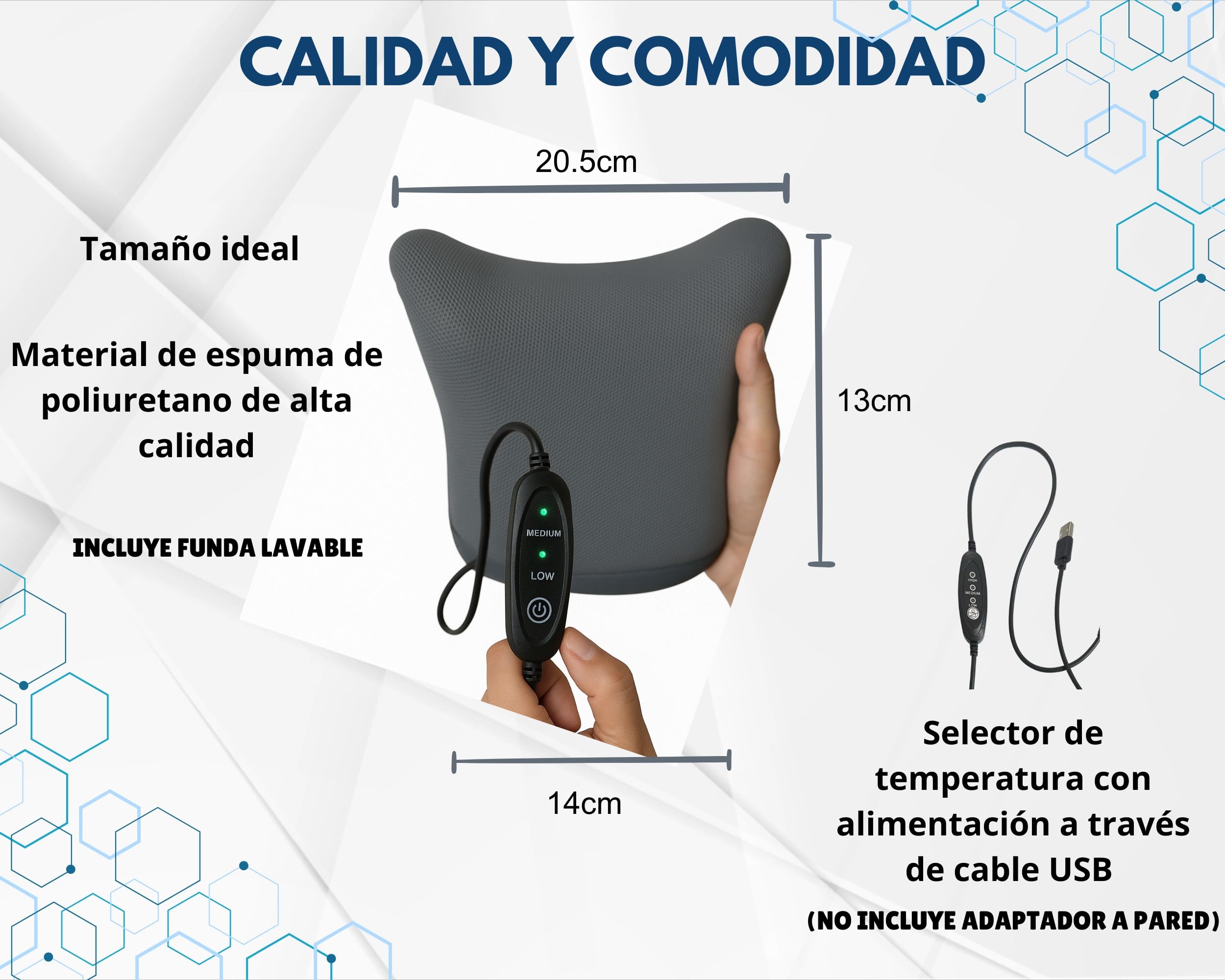 Dispositivo de Tracción Cervical Térmico con Temporizador Ajustable | Almohada para Alivio del Dolor de Cuello y Hombros y Relajación Muscular | Corrector Postural | Neck Cloud