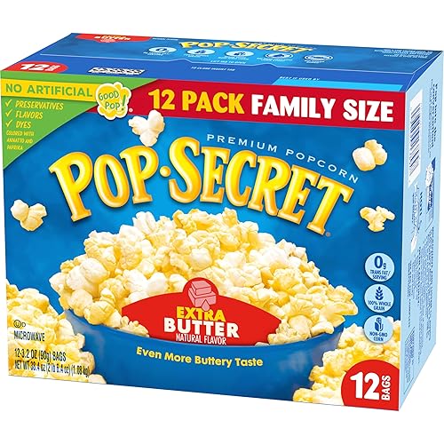 Miniatura 80 de Pop Secret Palomitas de maíz, mantequilla de cine tamaño aperitivo, 12 unidades, 12