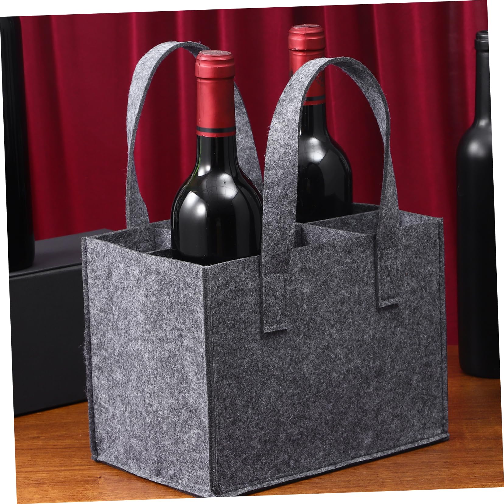 4piezas Bolsa para Guardar Botellas De Kit De Divisor para Botellas Bolsa De Fieltro Grueso