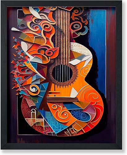 Miniatura 33 de Poster Master Póster de música vintage de 4 piezas, impresión de instrumentos retro, arte de pared sin marco de 8 x 10 pulgadas, regalo para