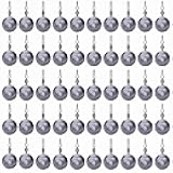 50Pcs Round Fishing Weights Sinkers Ball Fishing Weights Casting Drop Shot Sinkers Catfishing Sinkers Lead Weights Sinkers with Barrel Swivels for Saltwater Freshwater Fishing-(3.5-10g)
