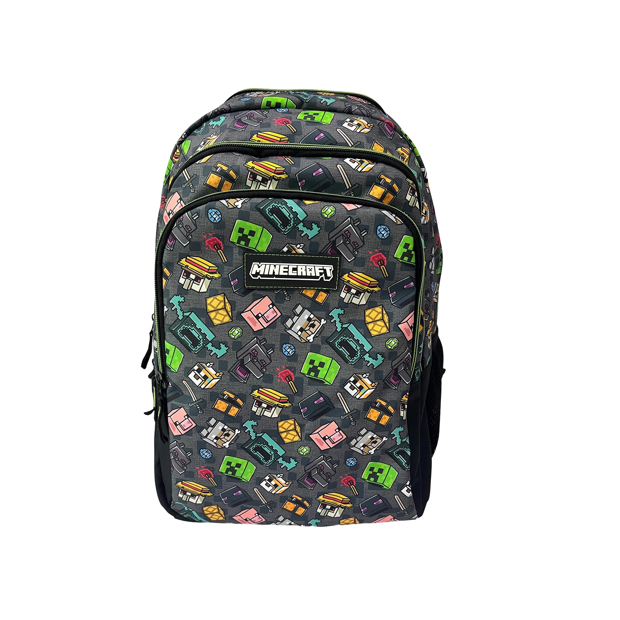 Mochila Escolar Minecraft Pixel 25, 44 X 30 X 20 CM