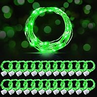 Vista 22 de AIKEI Paquete de 12 luces LED de hadas que funcionan con pilas, guirnaldas de luces impermeables de 7 pies, 20 luces LED de luciérnagas estrelladas