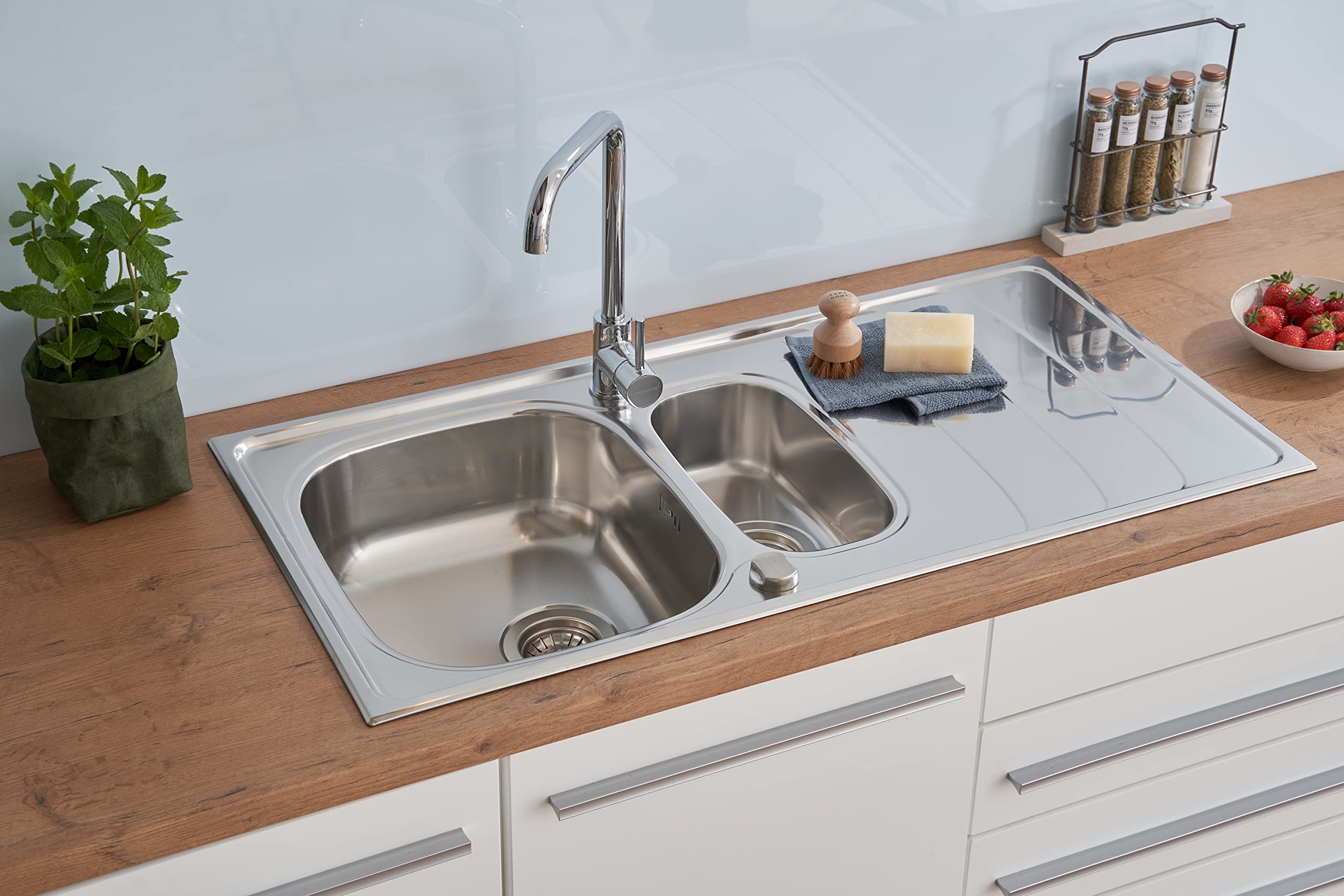 Respekta Miami Lavello, inox, 100x50 cm, 1,5 vasche