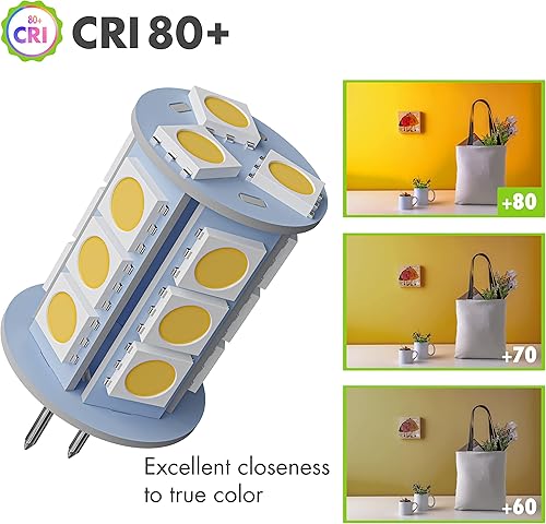 Miniatura 3 de Leisure LED 2 bombillas LED G4 JC con base bi-pines, 18 bombillas LED de 2 W, 12 V CC, 20 W-30 W, T3, bombilla halógena de repuesto para caravana,