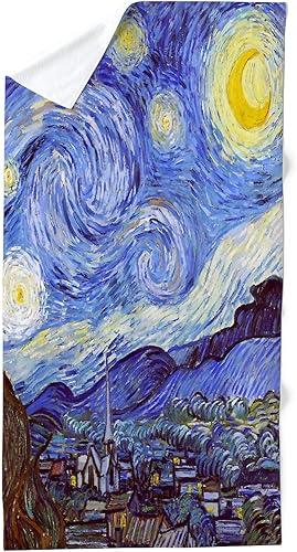 CafePress Starry Night Vincent Van Gogh - Toalla de playa grande, toalla suave con diseño único