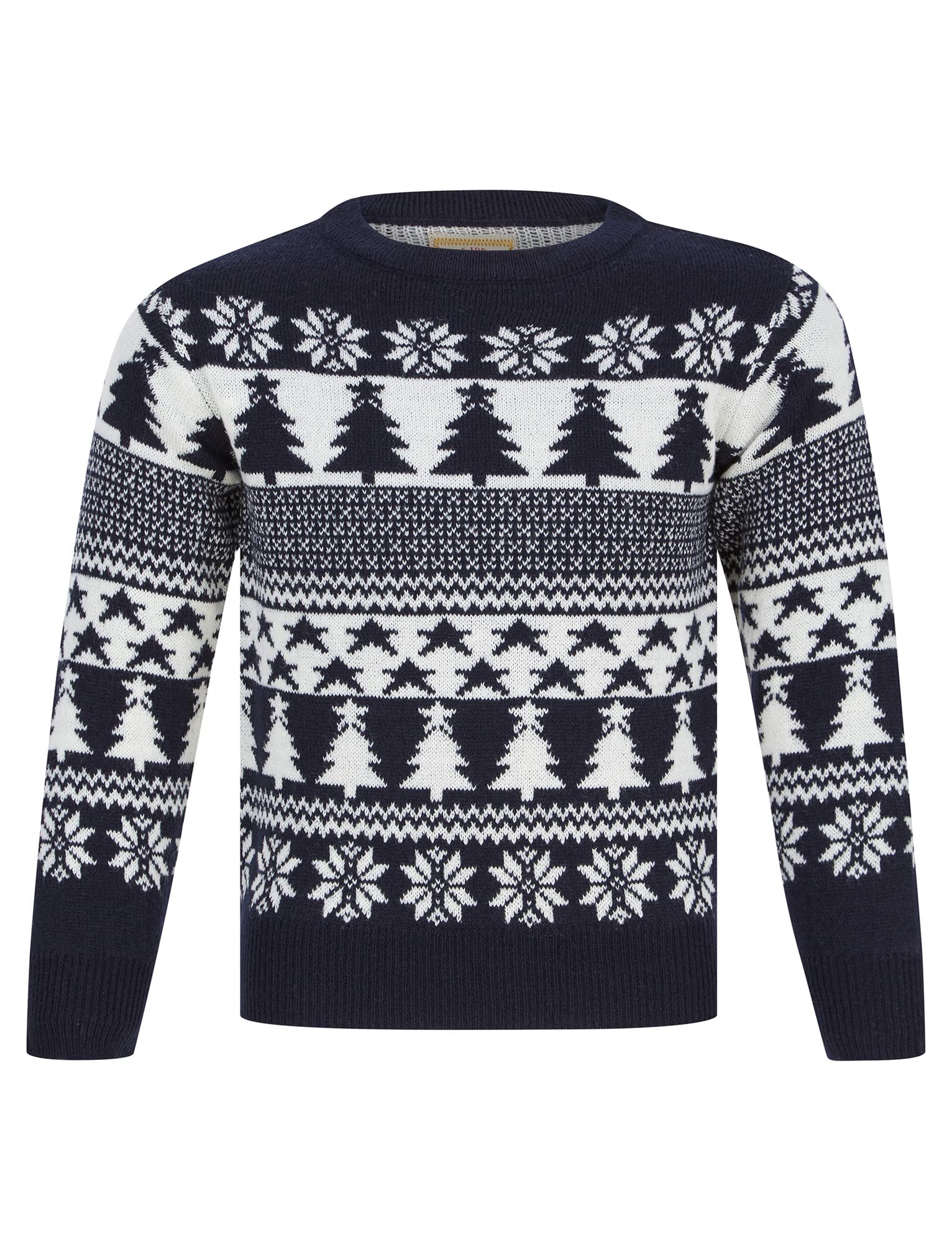 Tokyo Laundry Girl's Star Tree Nordic Fairisle Novelty Christmas Jumper
