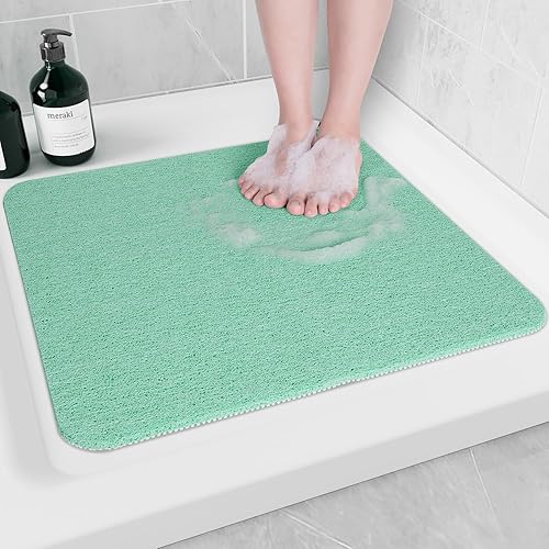 Miniatura 9 de Tapete antideslizante de secado rápido para bañera, piso, baño, ducha, cocina, hogar, hotel (color verde claro, 40 x 16 pulgadas) Verde