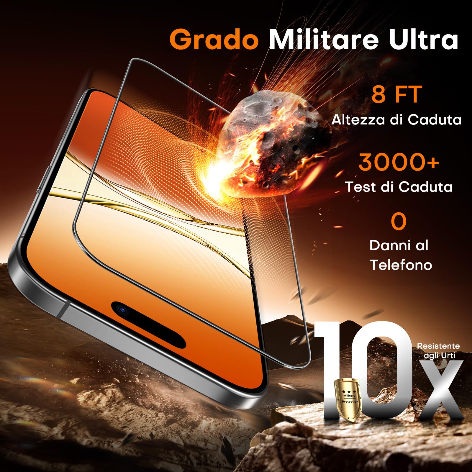 TOCOL Pellicola Vetro Temperato per iPhone 17, Rimozione Automatica Della Polvere, Senza Bolle, Durezza 9H, Copertura Completa, Compatibile con Custodie, 2 Pezzi