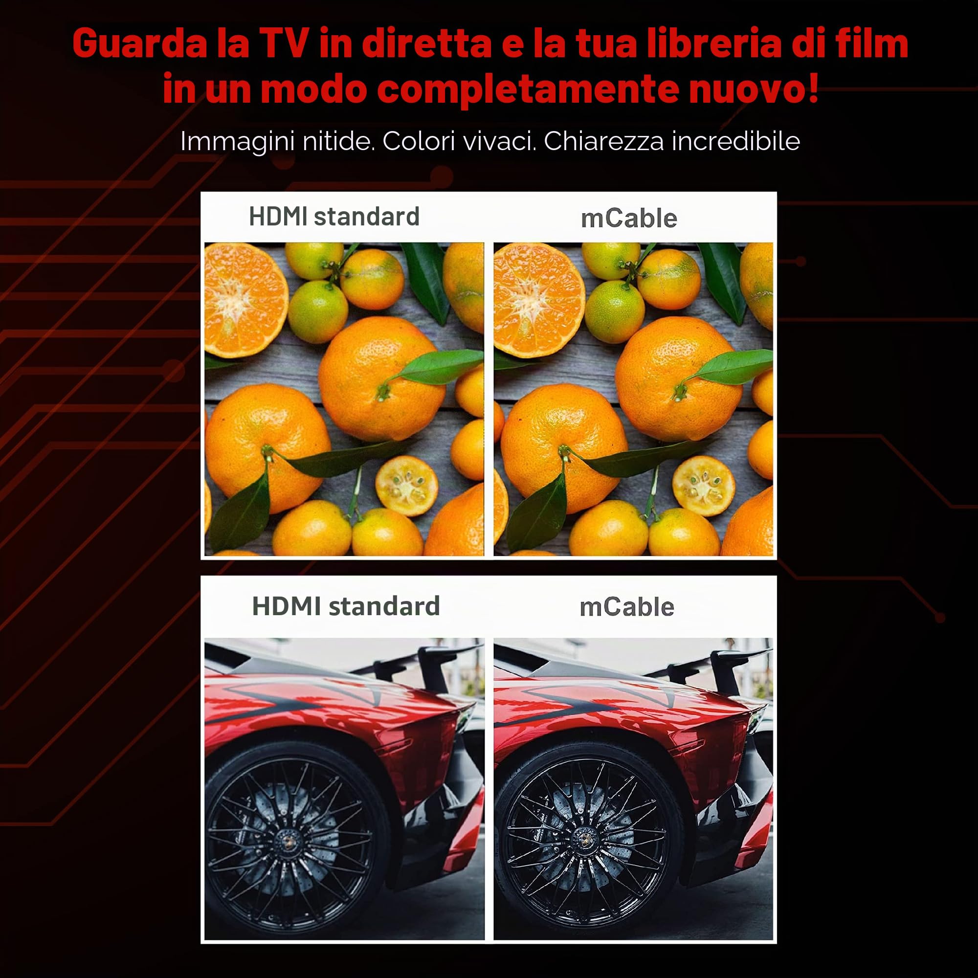 Marsiglia mn02612 mCable cavo HDMI 1.52m, nero
