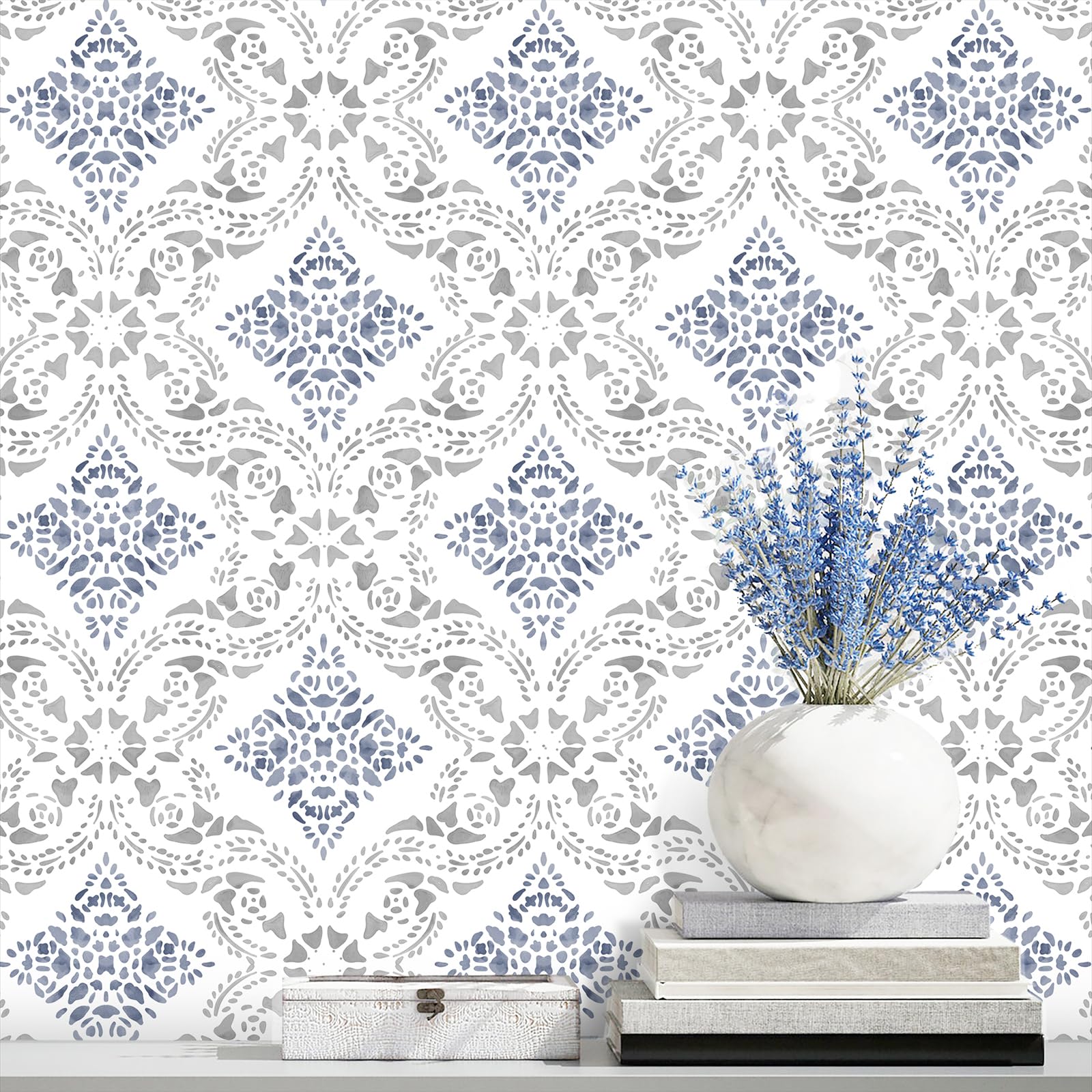 Blue And White Wallpaper Peel And Stick