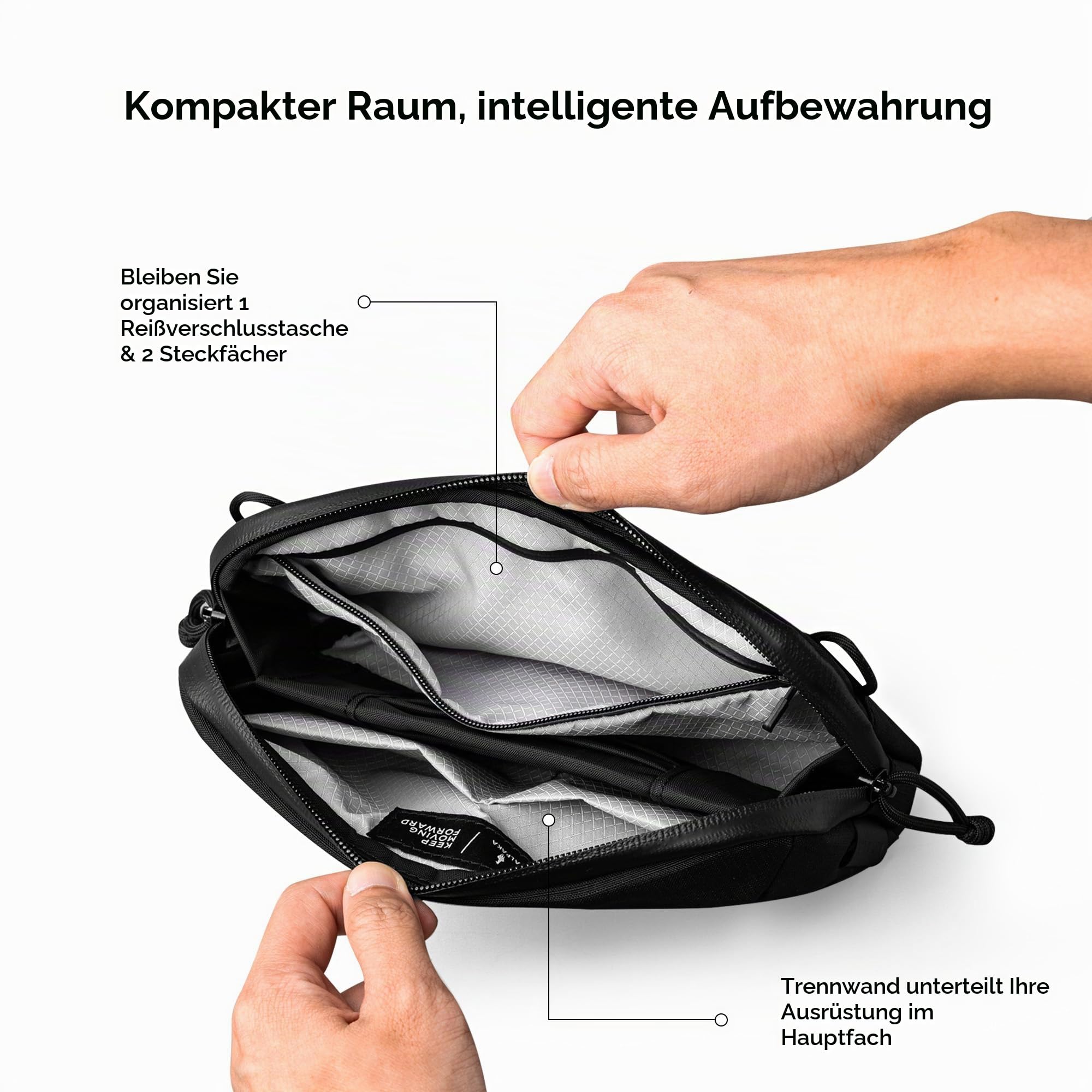 ALPAKA Flight Pouch Pro 0,7L – Kleine Umhängetasche Schwarz