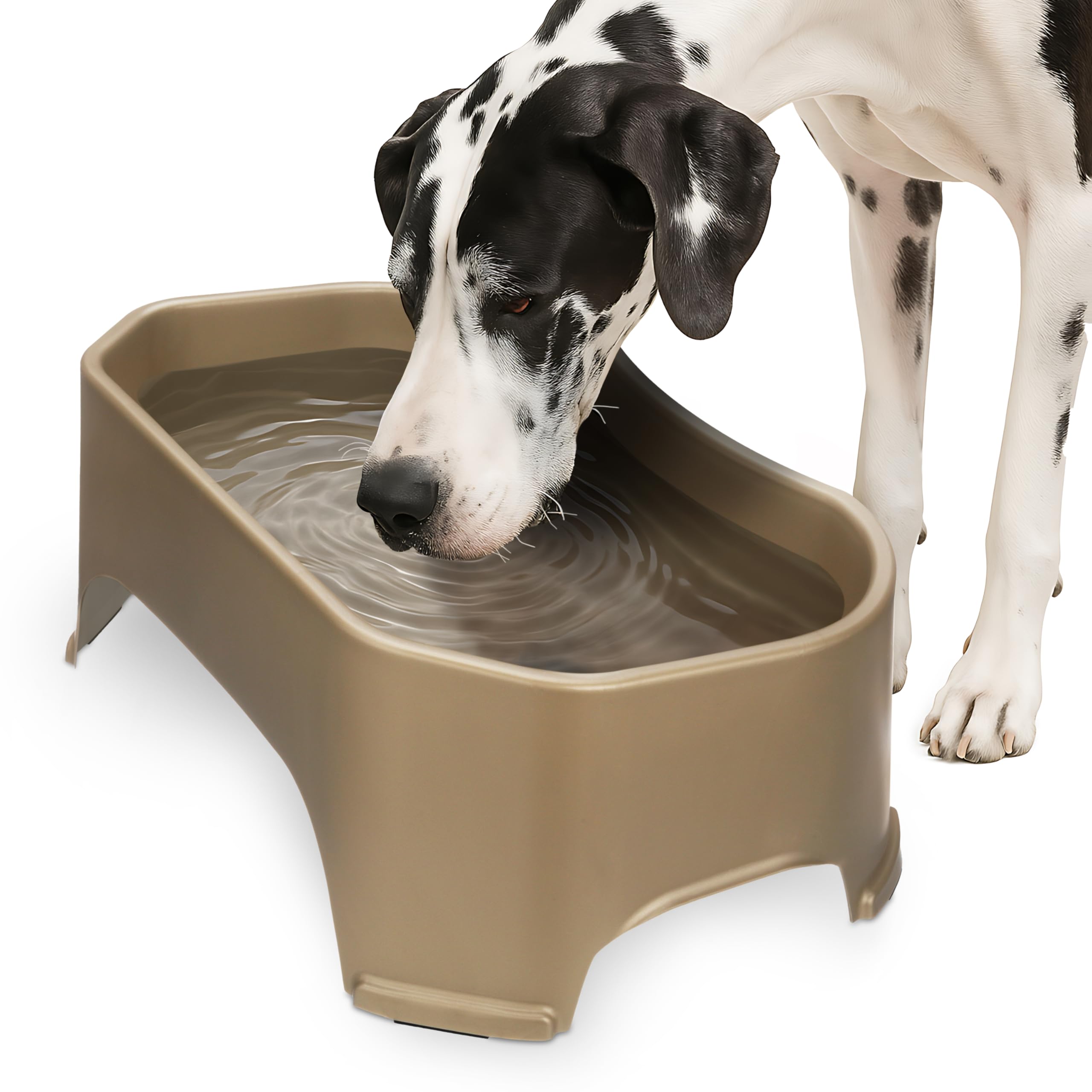 Neater Pet Brands Extra Large Water Bowl for Dogs, Outdoor Dog Water Bowl (2.25 Gallon XL Capacity), Big Trough Style Food Dish for Indoors or Outside