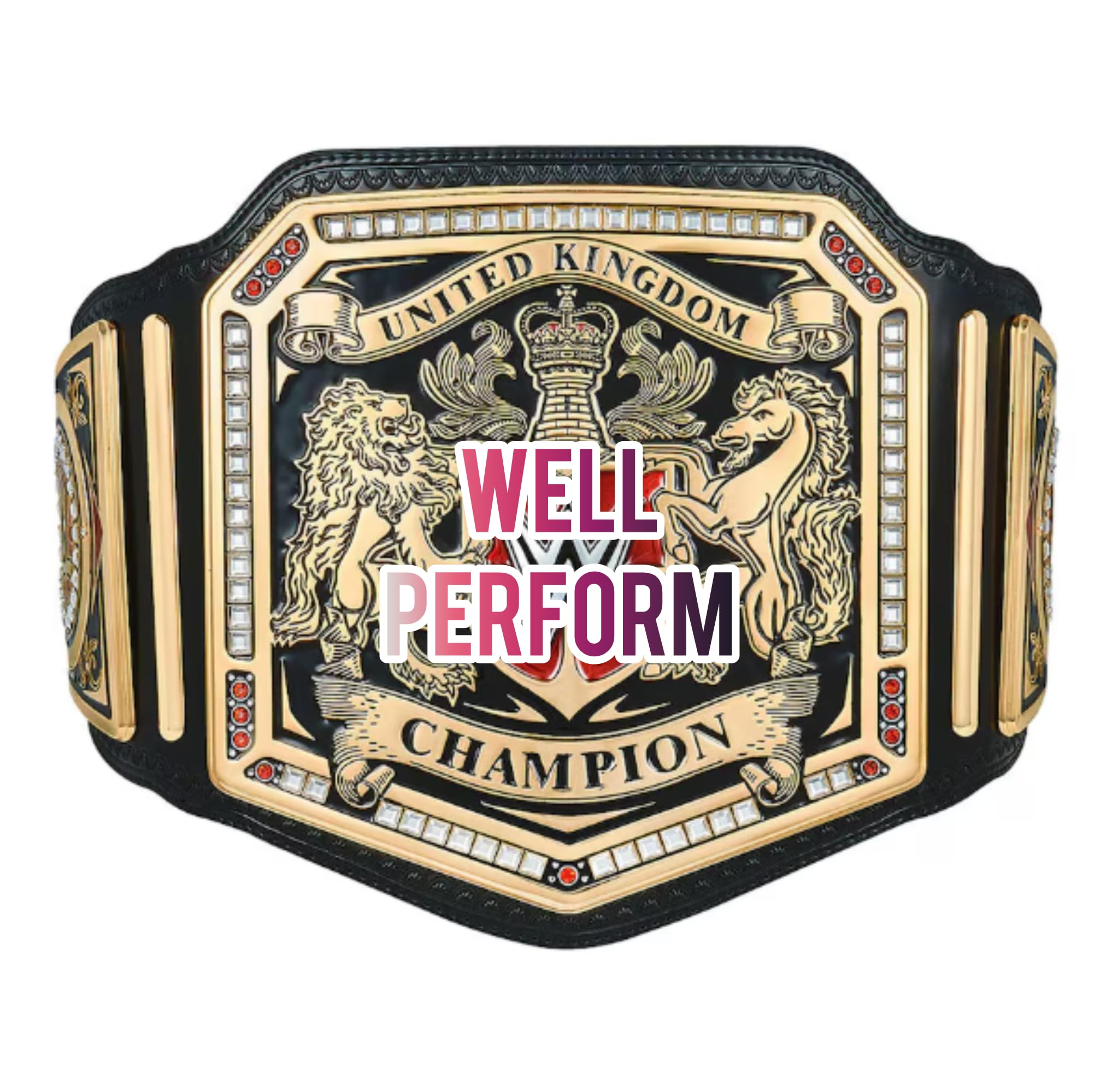 United Kingdom World Heavyweight Wrestling Championship Title Belt Replica, Authentic Wear Universal Championship Title Belt - Adult Size