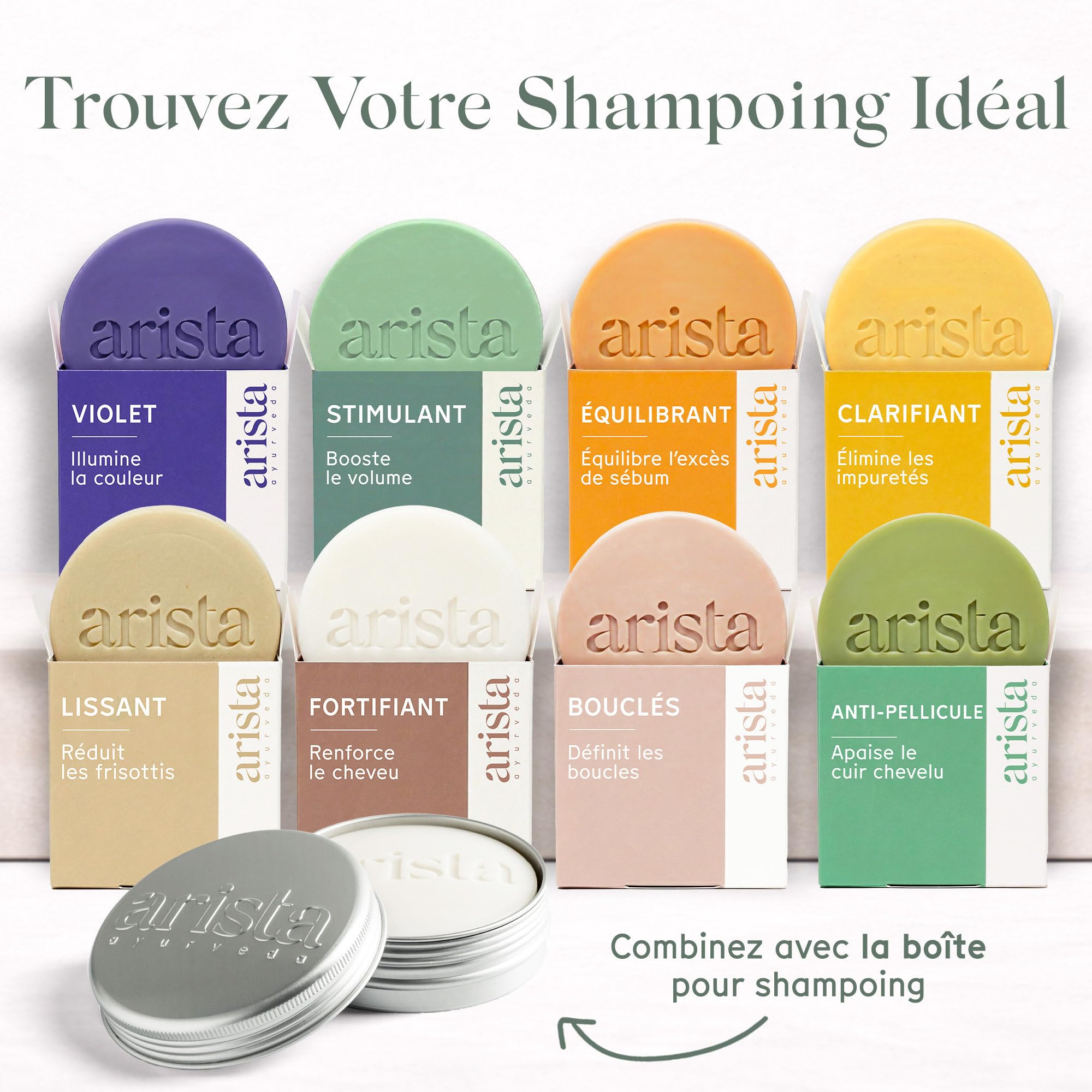 Arista Shampoing Solide Romarin & Biotine, Shampoing Volume Cheveux Fins et Plats, Apporte Volume et Légèreté, Favorise la Croissance, Sans Paraben, Sans Silicone, Sans Sulfate, Vegan (80 g)