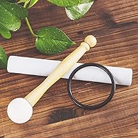 Vista 7 de Leize Juego de 7 cuencos de cristal de cuarzo impecables de 6 a 12 pulgadas con fundas de transporte resistentes y mazo de gamuza