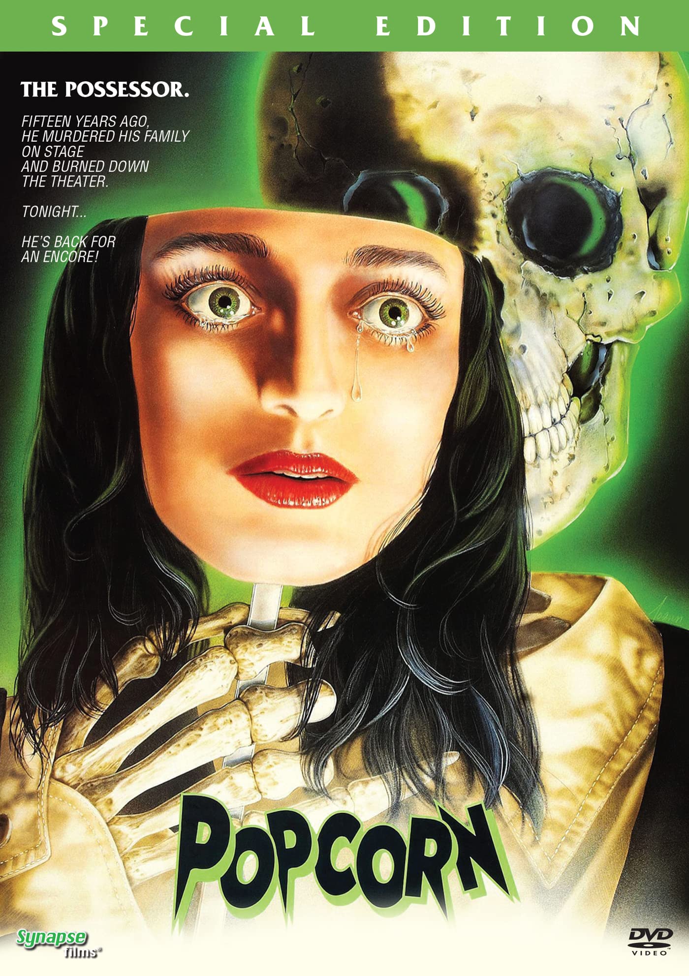 Popcorn DVD importado de Estados Unidos con el arte gráfico original norteamericano