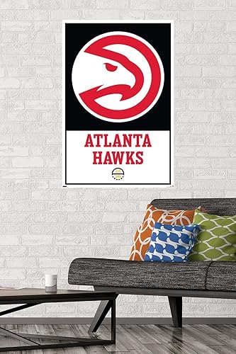 Miniatura 2 de Trends International NBA Atlanta Hawks - Póster de pared con logotipo 21, 22.375 x 34 pulgadas, versión sin marco