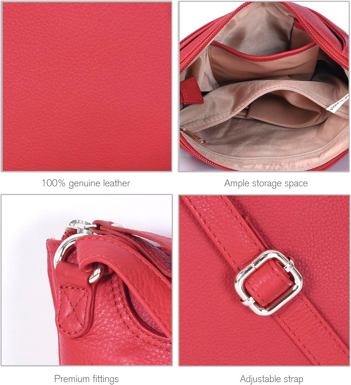 Leather Crossbody Bags for Women - Ladies Sling Handbags - Medium Cross body Purses Handbags - Purses For Women - Image 6