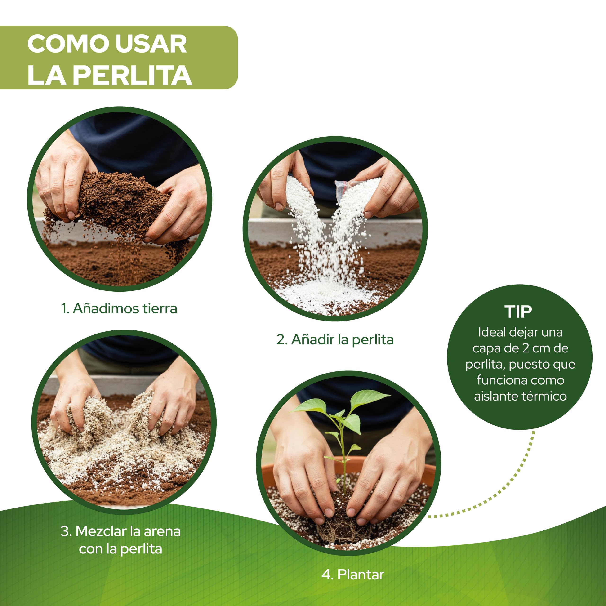 Control Garden Perlita 125 L | Tierra para Plantas y Cultivos Interior y Exterior | Sustrato Natural para Semillas | Fabricado en España