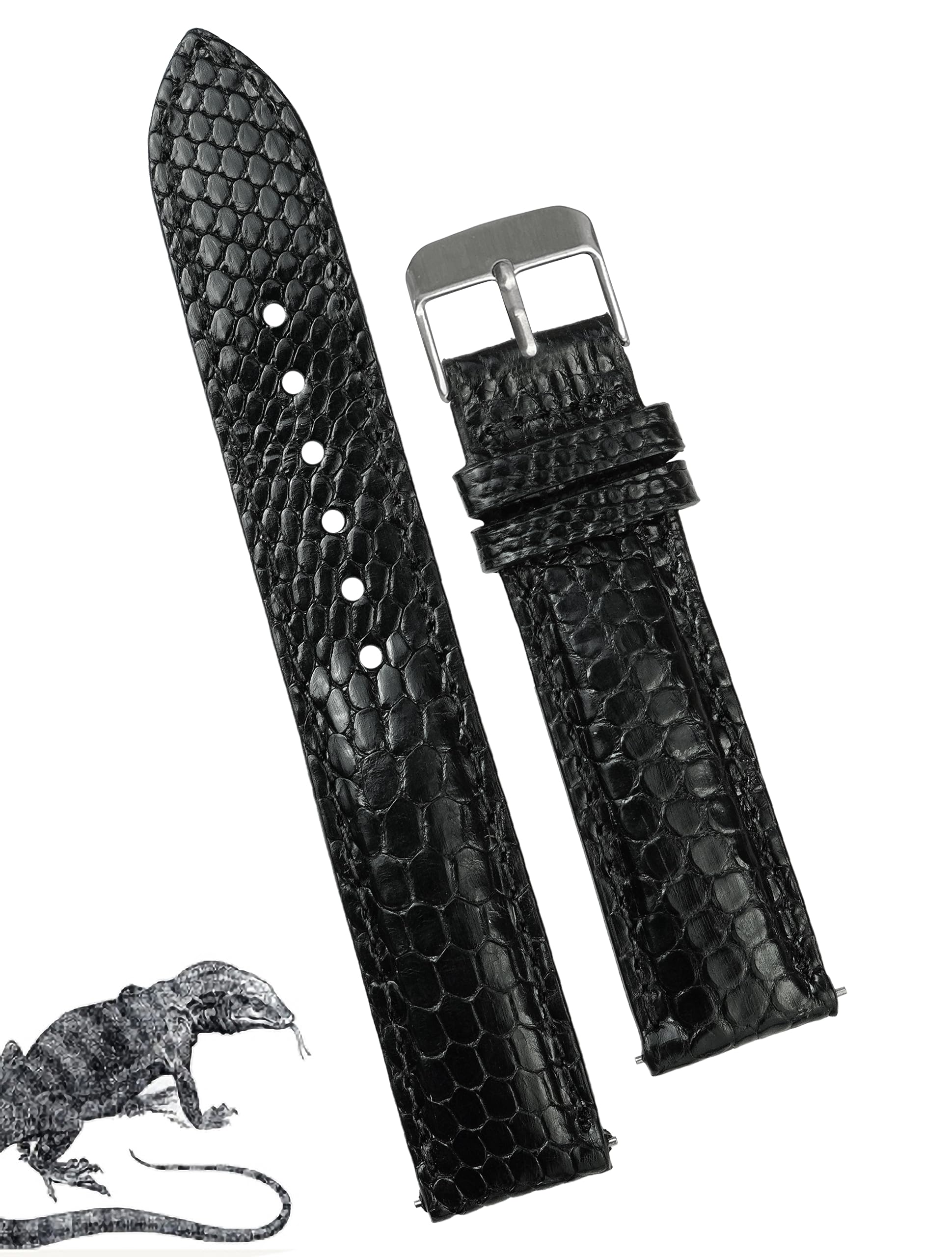 Wristwatch Straps Animal Watch Strap 20mm Leather Zrc Watch Straps