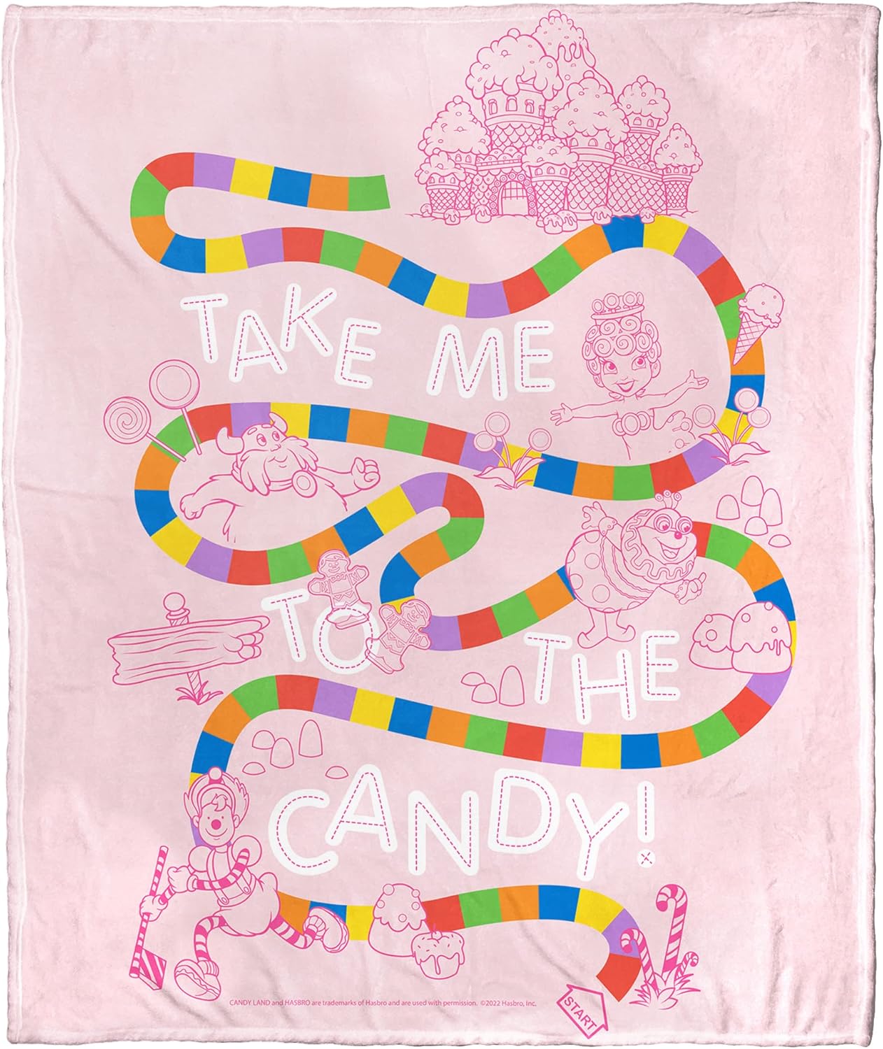 Northwest Candyland Silk Touch Throw Blanket, 50" x 60", Take Me to The Candy