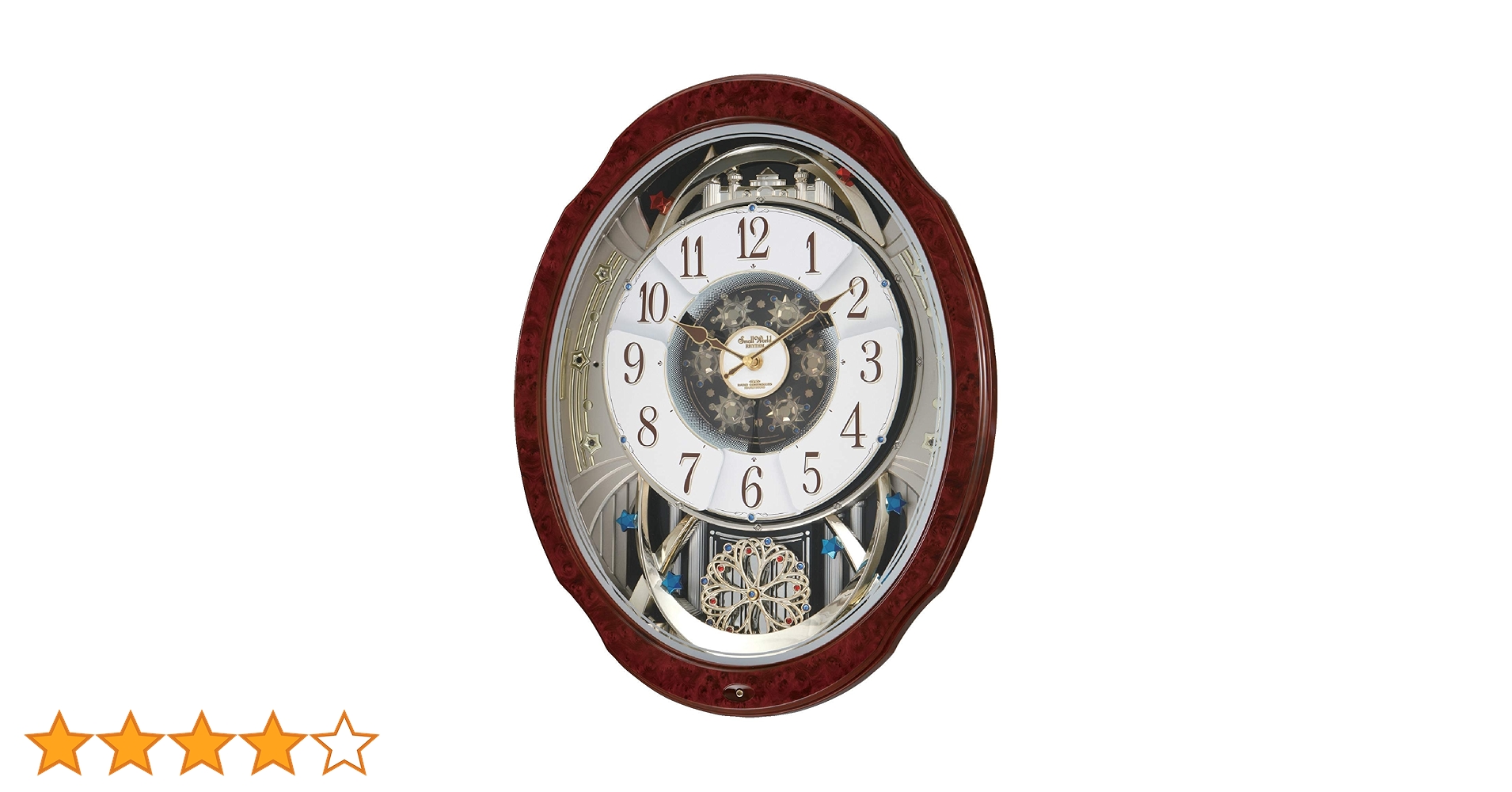 ⭕️極美品❗️リズム時計 電波カラクリ掛け時計 スモールワールドブルームGO Amazon.co.jp: リズム(RHYTHM) 掛け時計 電波 アナログ からくり