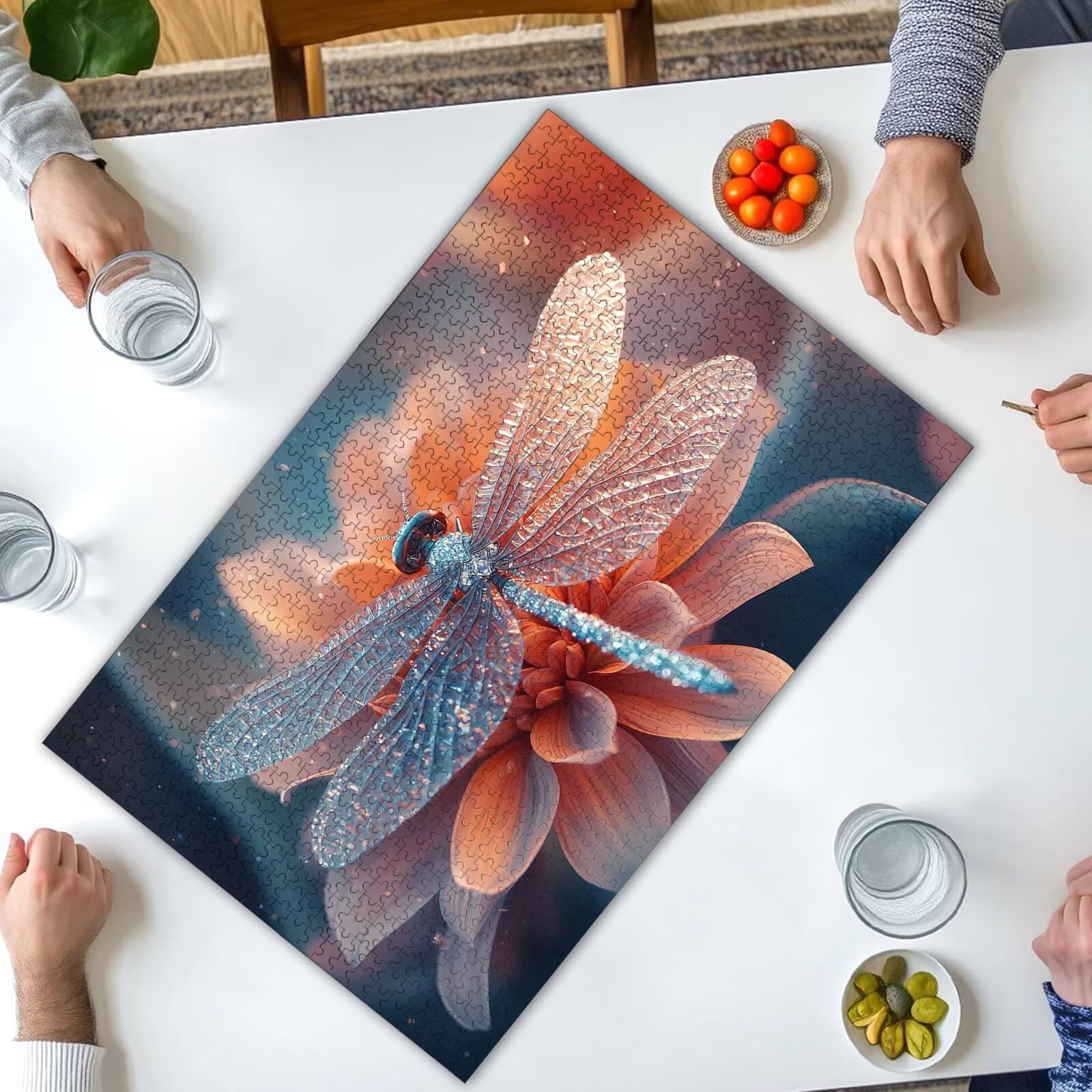 Puzzle 2000 elementów, kwiat, 2000 elementów, dla dorosłych, drewniane puzzle dla dorosłych, z ekskluzywnym pudełkiem na opakowanie, klasyczne puzzle dla całej rodziny, duże puzzle na prezenty