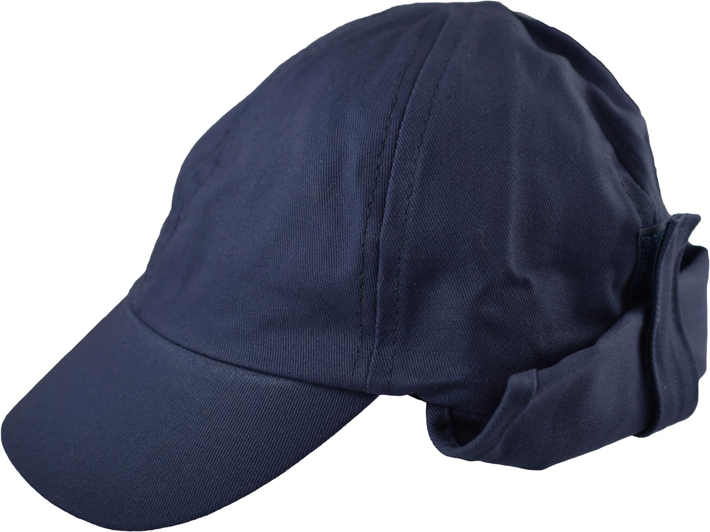 Pesci Baby Boys or Girls Sun Hat Summer Legionnaire Cap with Roll Up Neck Cover Protection Flap (Navy Blue, 18-24 Months)