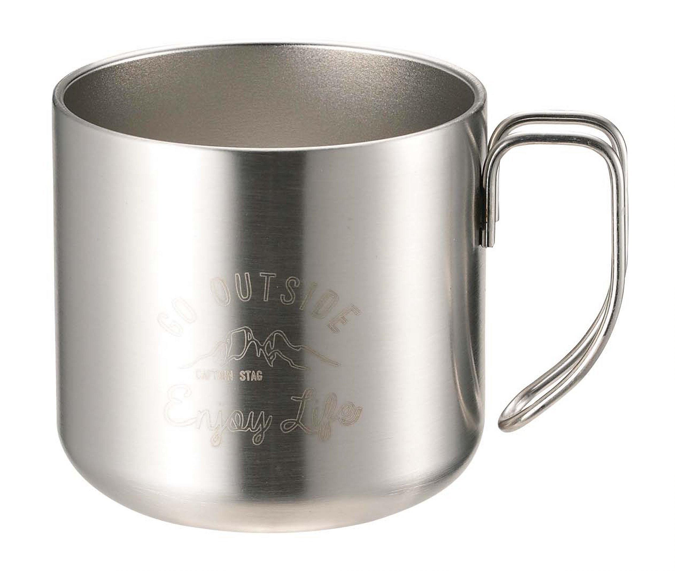 Captain Stag Monte Vacuum Insulated Mug 12oz Stainless Steel Camping