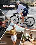 CTHH Biker Shorts Women with Pockets 8" High Waisted Workout Gym Shorts Athletic Yoga Summer Spandex Running Swim Shorts