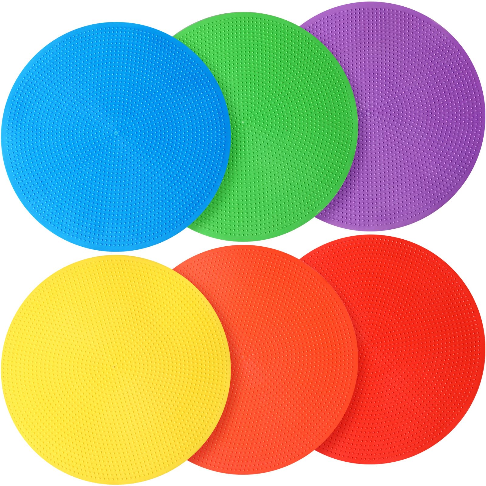 wlilupah 6 Pcs Poly Spots Markers Sports Training for Gym Floor Soccer Basketball Speed Agility Training Field Marking Equipment