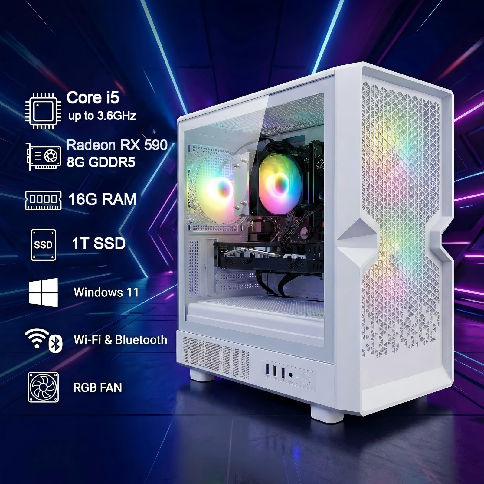 Amazon.com: STGAubron Gaming PC Desktop Computer, Intel Core i5 up