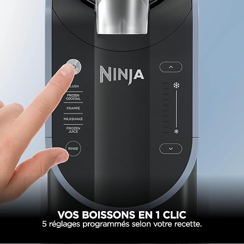 Ninja SLUSHi Machine à boissons glacées, granités, cocktails, frappés, milkshakes et jus glacés, vu sur TikTok, sans glace ni préparation requises, capacité 1,9 l, bleu et gris FS301EU - 4