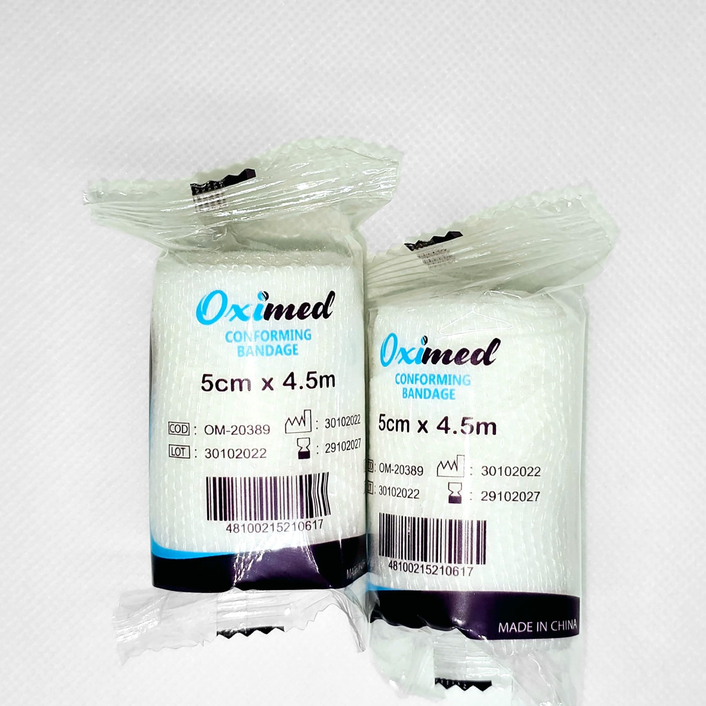 Conforming Bandage, 5cmx5Yard, 12-Pack Conforming Bandage Rolls,High Elastic, Light Weight, Breathable and Fray Resistant with Individual Wrapping, Ideal for Medical and Home Use - Pack of 12