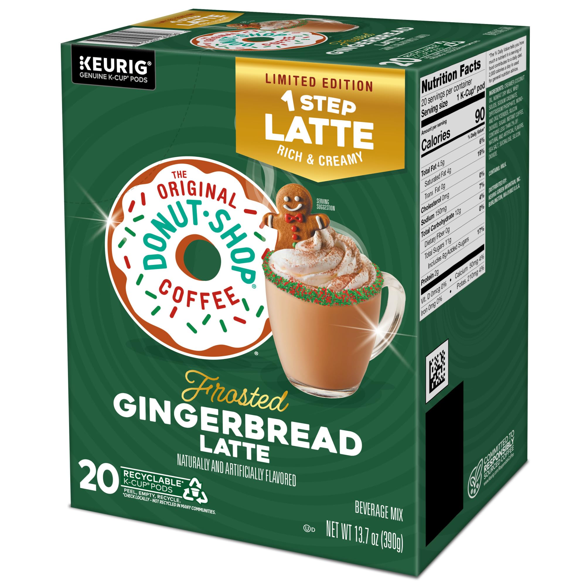 Amazon.com: The Original Donut Shop One Step Latte, Frosted