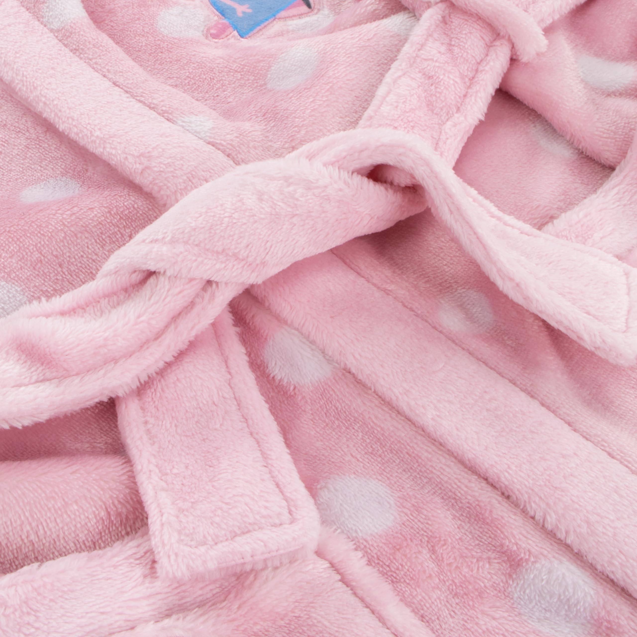 Peppa Pig Bata Polar Esponjoso Albornoz Baño Niña | Albornoz De Niña Con Capucha Y Orejas 3D | Rosa | 18-24 Meses