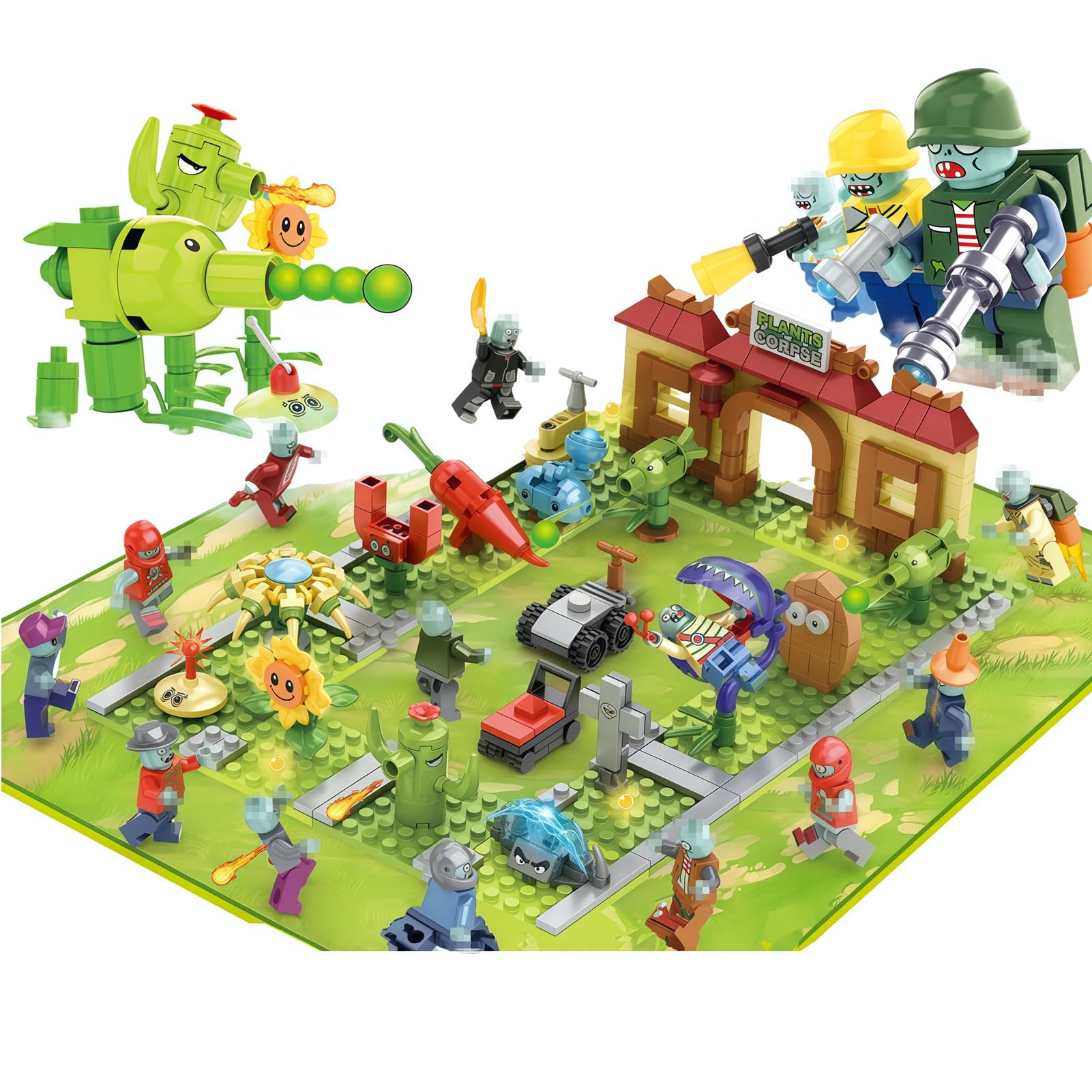 Amazon.com: JHESAO Plants and Zombies Toys Zombies Assembly Action
