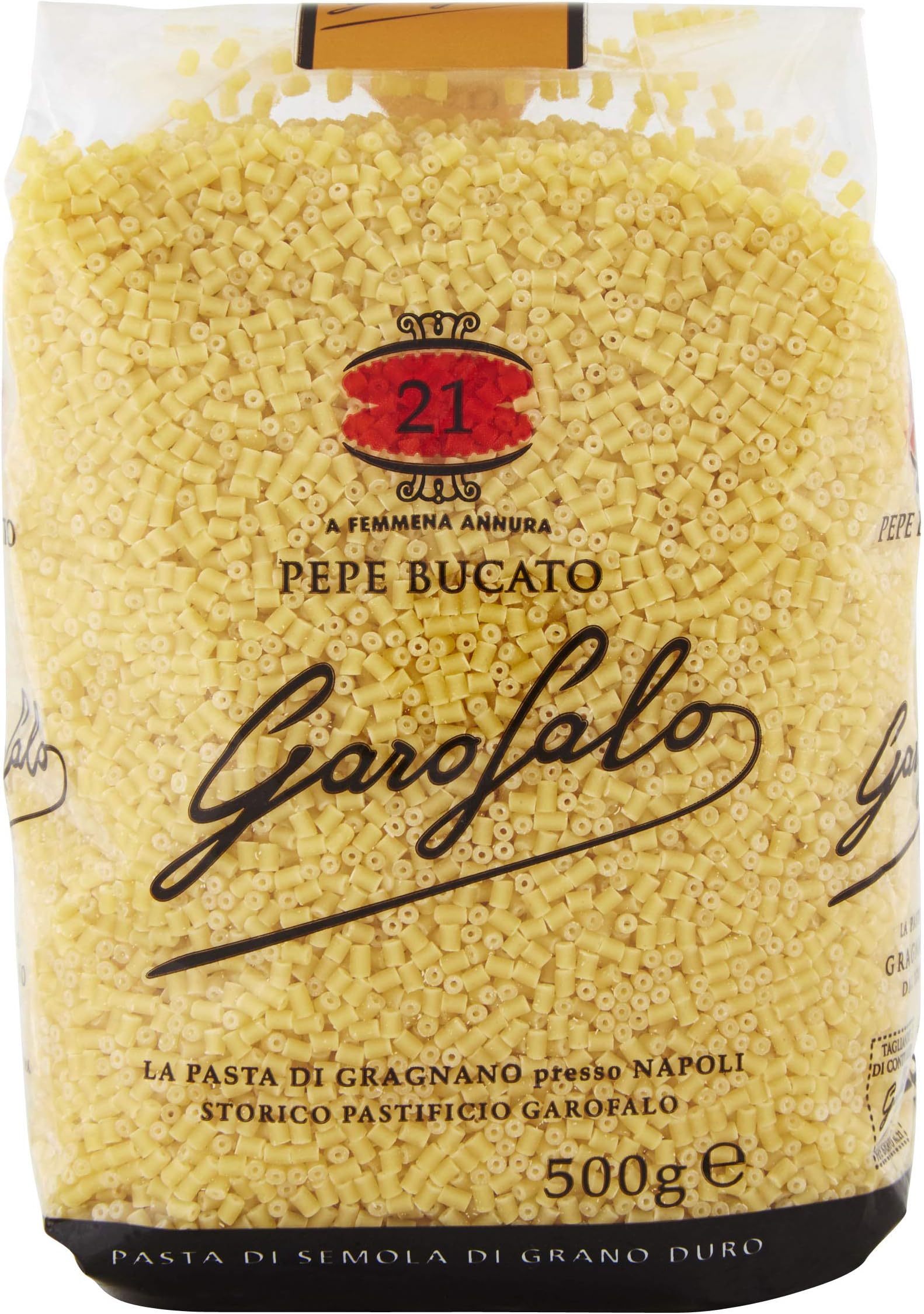 Garofalo Pepe Bucato Italian Soup Pasta - Vegan and Small Pasta Shape, 500g (Pack of 1)