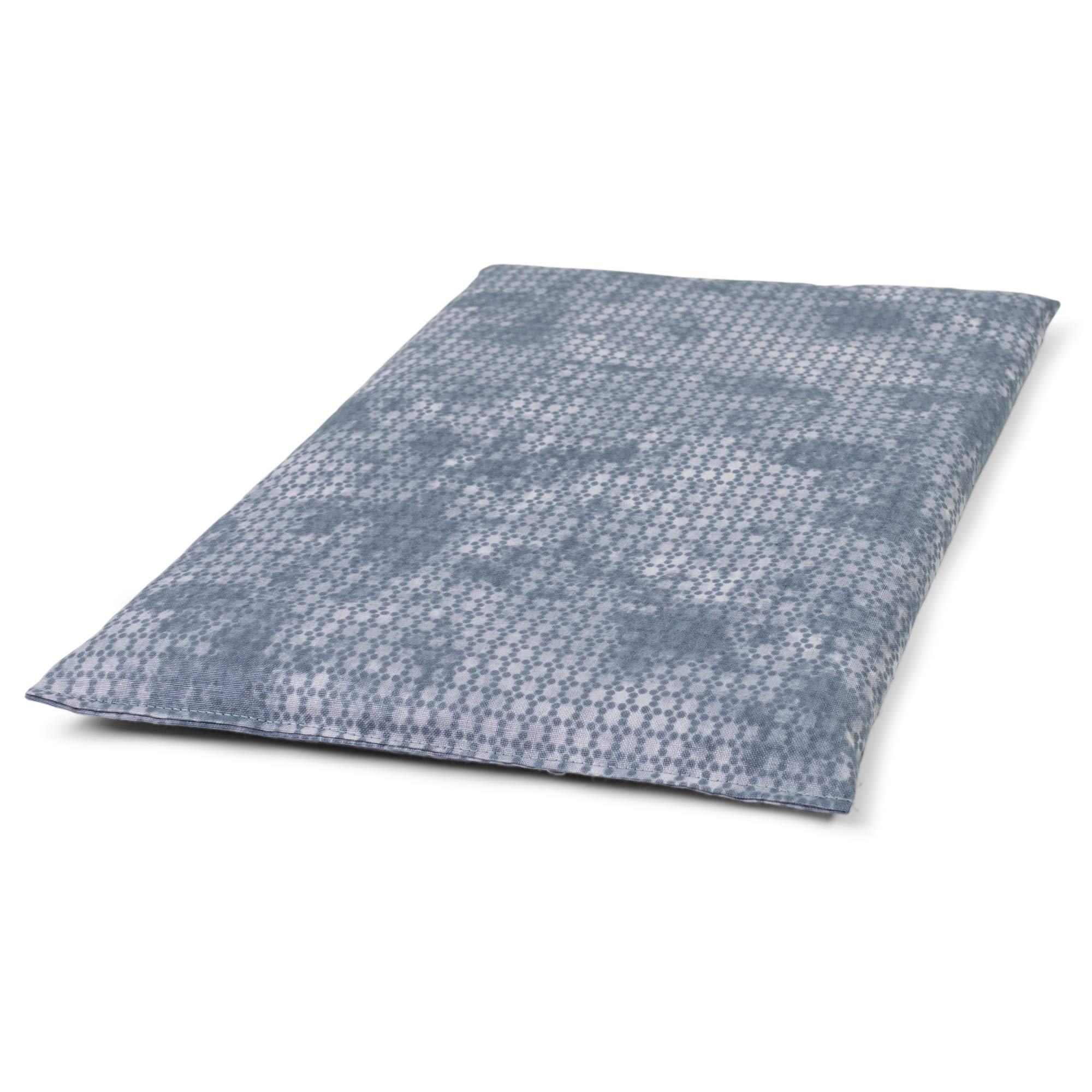 Cuscino termico - Semi di lino - used look grigio-blu - 30x20cm - Terapia caldo e freddo
