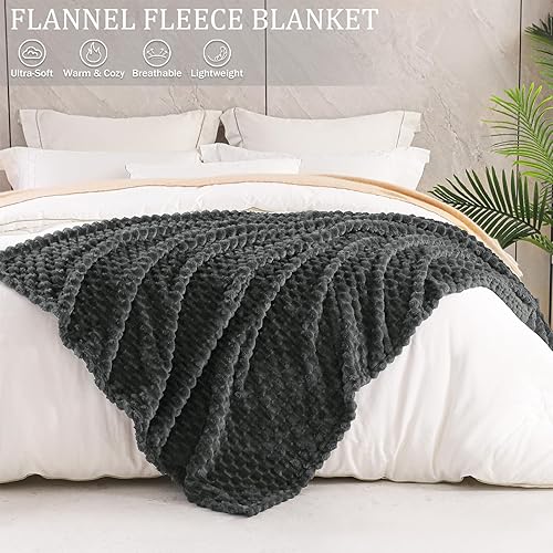 Miniatura 4 de Exclusivo Mezcla Manta de forro polar suave de tamaño individual, 60 x 80 pulgadas, nubes 3D, elegante manta de terciopelo jacquard para cama,