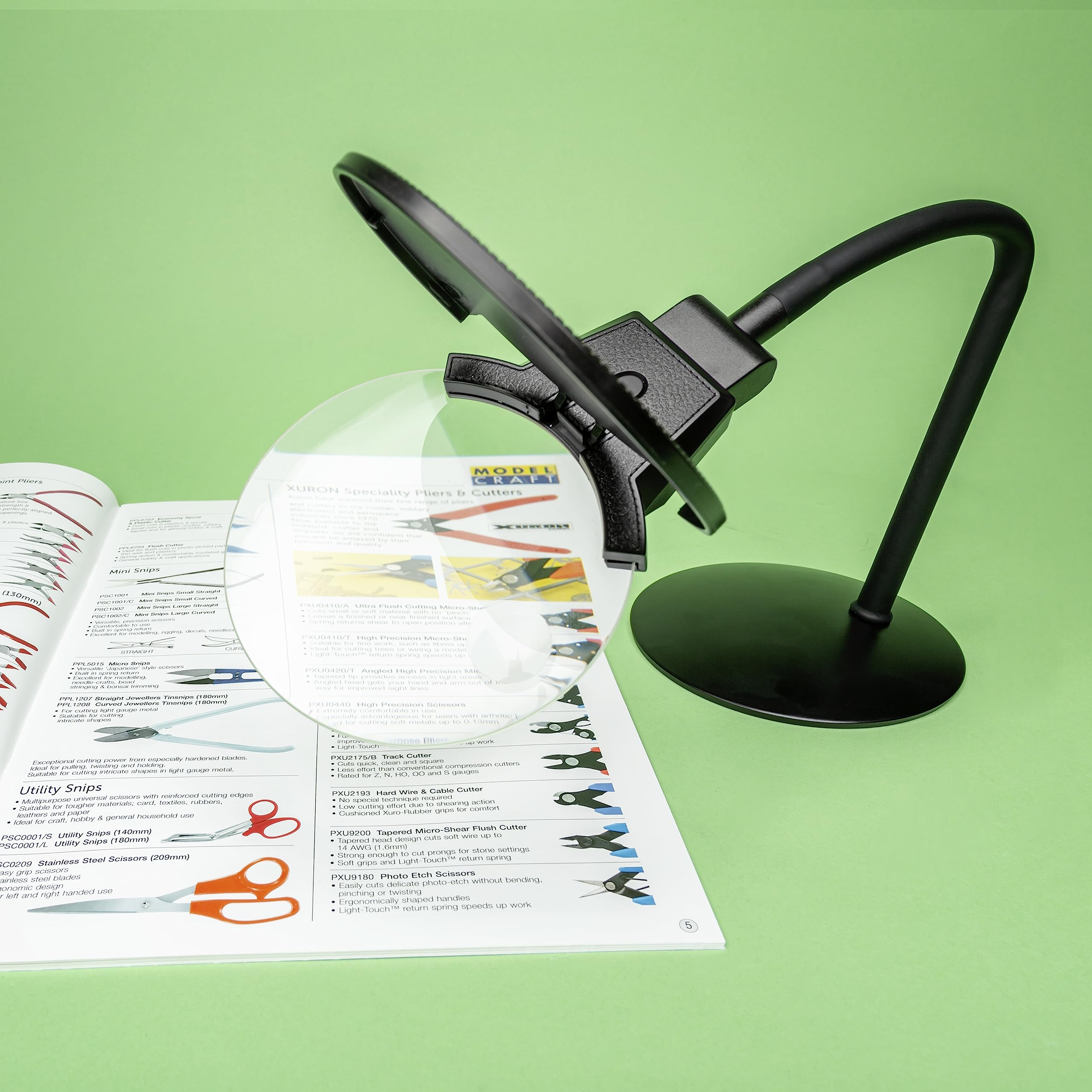 Modelcraft Loupe LED à col Flexible, Noir, 110 mm