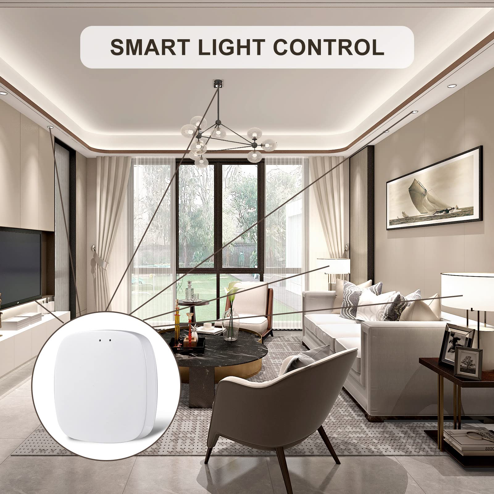 COMETX Zigbee Passerelle 3.0 sans fil Smart Home Bridge Support SmartLife Tuya App Télécommande WiFi Protocole Fonctionne avec la maison