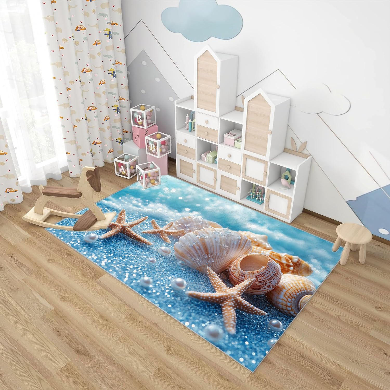 Amazon | YITOEO(イトエオ) 3D ラグ ラグマット カーペット 海 動物の