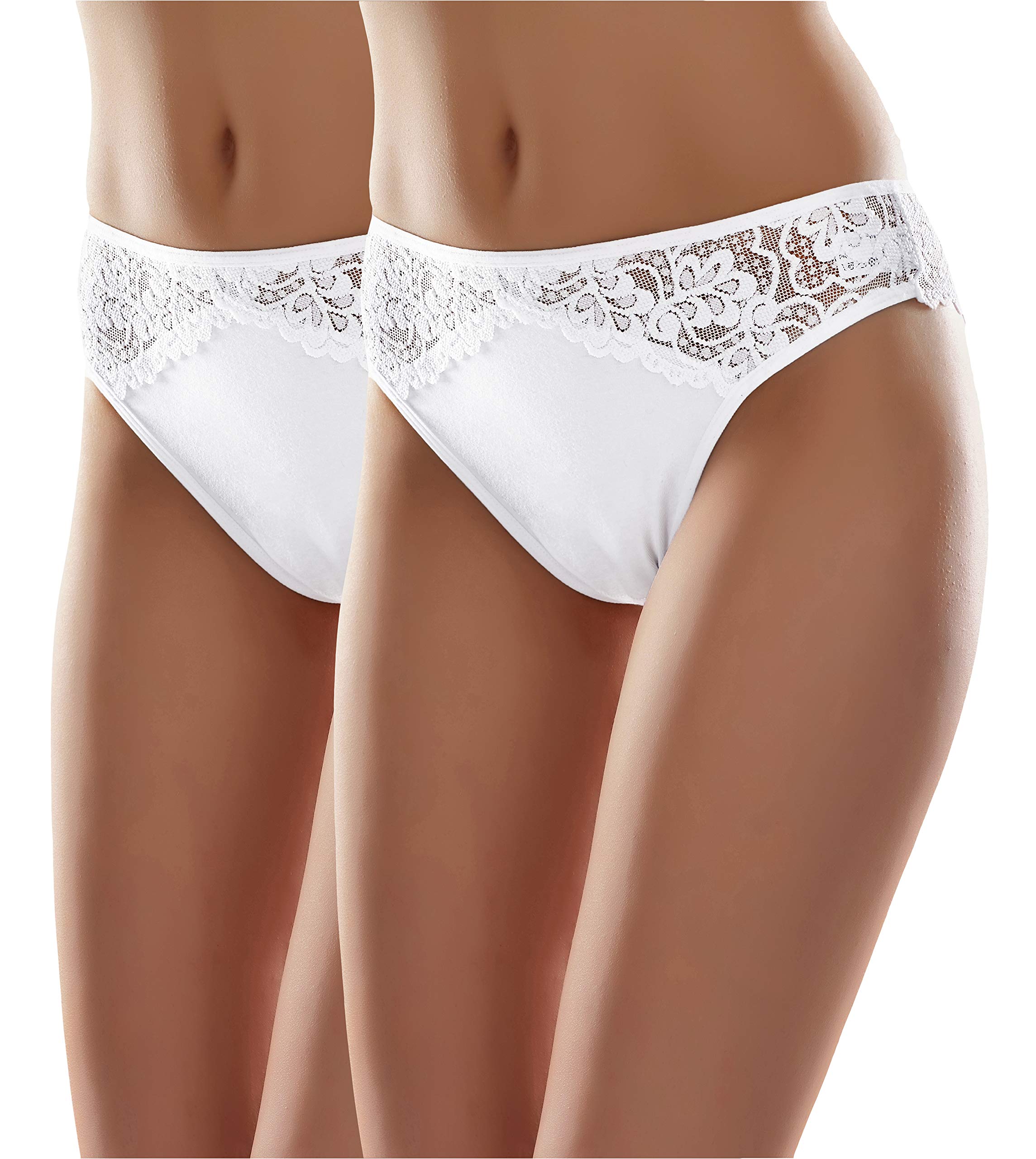 Merry Style Damen String Tanga Brazilian aus Baumwolle mit Spitze atmungsaktive Unterhose weiche Damen Unterwäsche MSGAB45