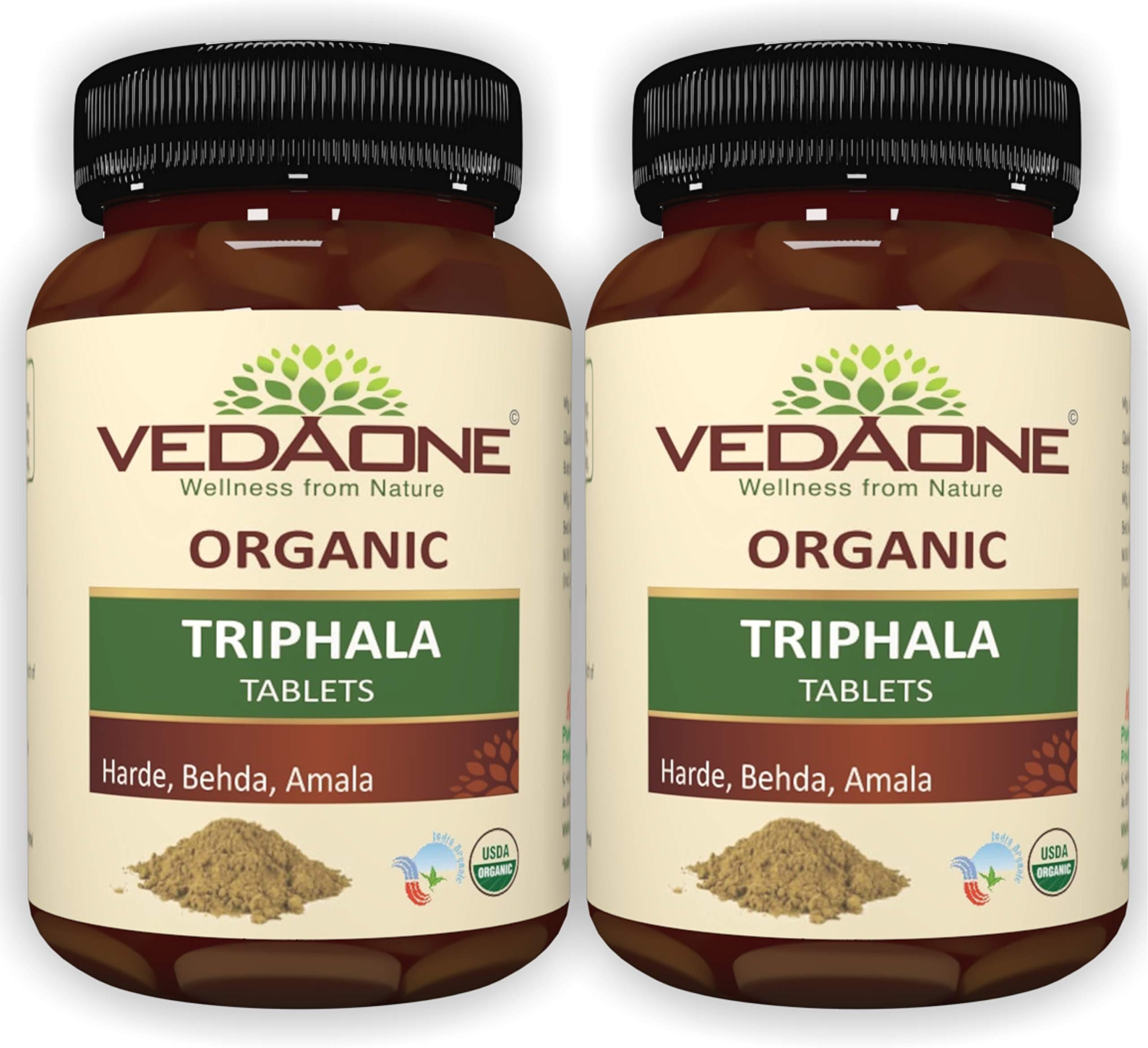 Triphala Tablets (60 Count) | Pure Ayurvedic Digestive Support & Gentle Detox | Natural Gut Cleanse with Amla, Haritaki & Baheda | Daily Herbal Immunity Support (Pack of 2)