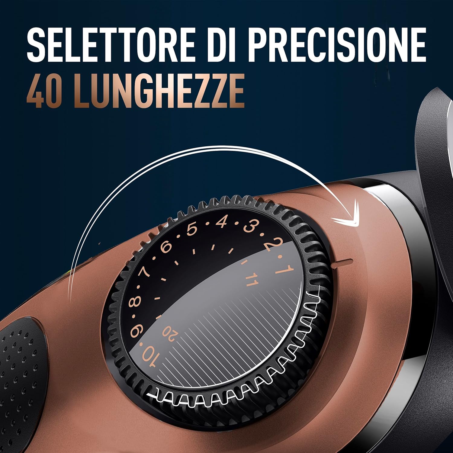 King C. Gillette RASOIO ELETTRICO BARBA PRO, Selettore di PRECISIONE, CURA BARBA UOMO, 40 IMPOSTAZIONI Di LUNGHEZZA, LAME Rasoio Affilate, PETTINI Regolatori, TESTINE Lavabili - Immagine 2