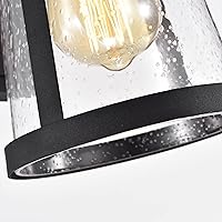 Vista 5 de Chloe Lighting Freya - Aplique de pared transitorio para exteriores, 1 luz, texturizado, negro, 11 pulgadas de altura