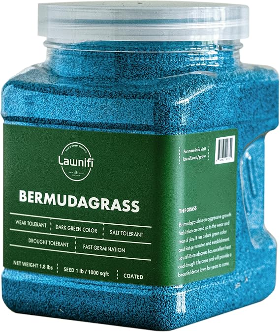 Lawnifi Bermuda Grass Seeds for Lawn, 1.8 lbs Covers 2,000 Sq Ft