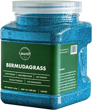 Lawnifi Bermuda Grass Seeds for Lawn, 1.8 lbs Covers 2,000 Sq Ft